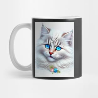 White Siberian Cat Mug